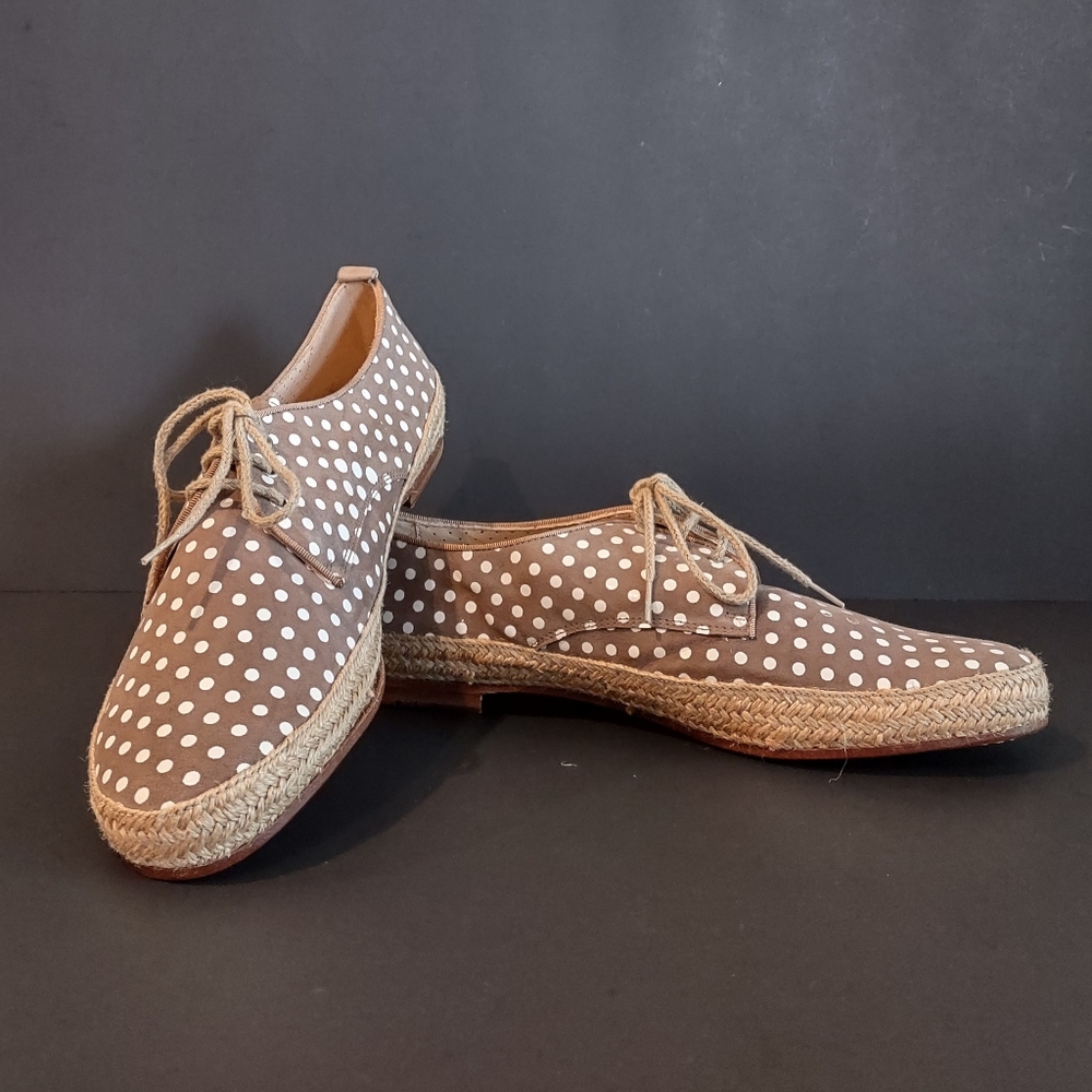 PERTINI Women's EU 42/ US 11 Full Leather Made in Spain Flats Espadrilles Shoes